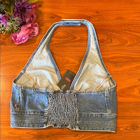 Levi's Blue Denim Halter Tank Top - Picture 2 of 9